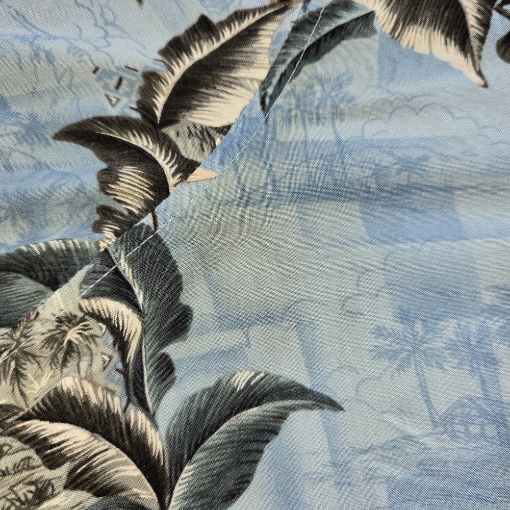 Batik Bay Vintage Hawaiian Shirt XXL Blue Rayon Tropical Island Camp Aloha Y2K.. - Picture 8 of 10